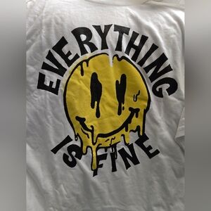 Graphic T-Shirt With Sarcastic Smiley Face NWOT